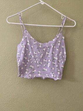 S Floral Cropped Cami Tank Top - Women's